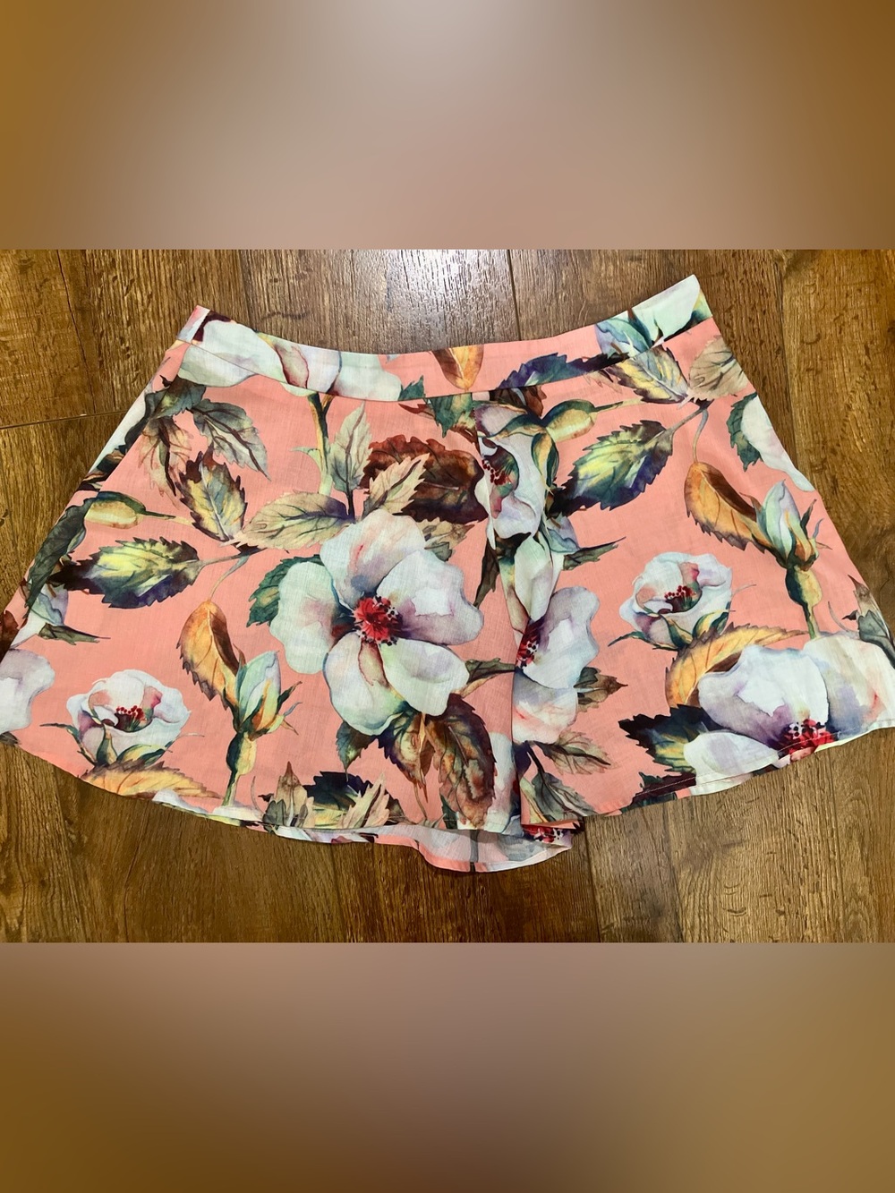 Jealous Tomato Floral Pink High-Waist Shorts